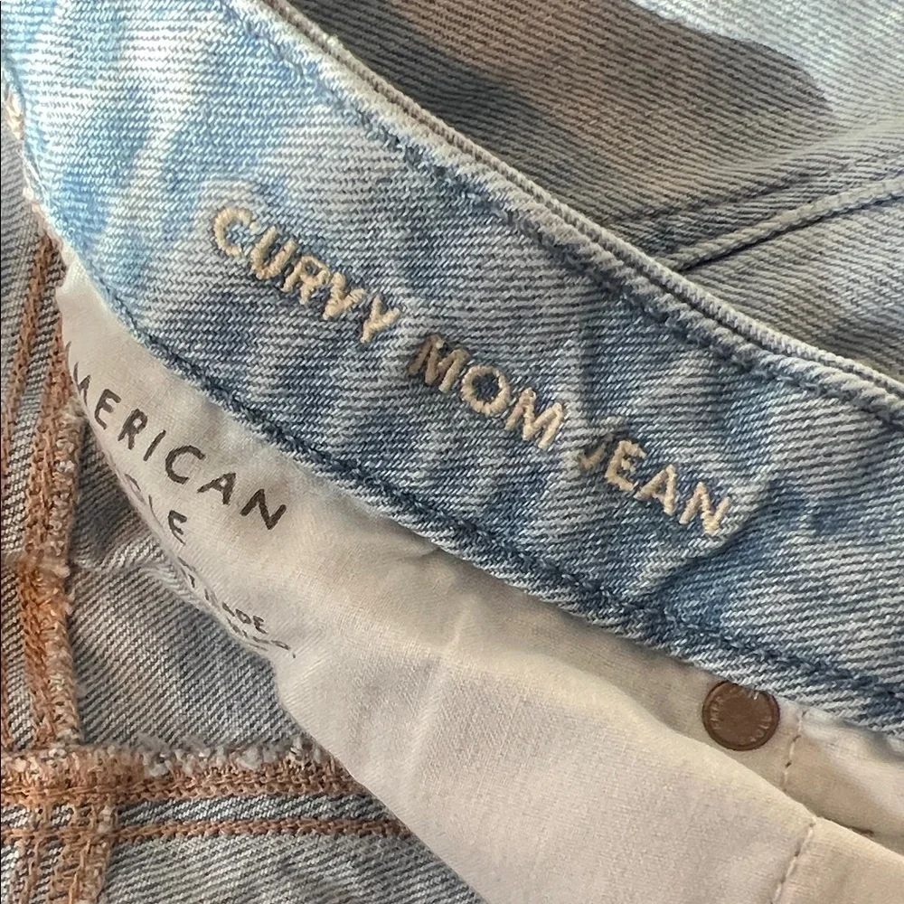 American Eagle Women’s Strigid Curvy Distressed Mom Jeans - Picture 3 of 6